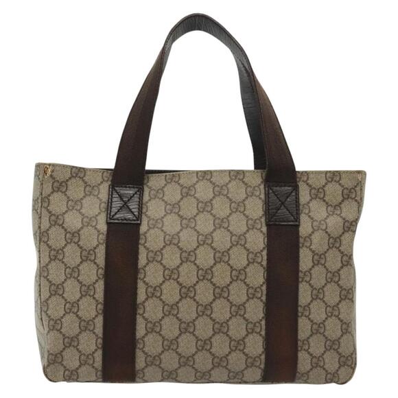 GUCCI GG Supreme Tote Bag Pvc Beige Silver - Picture 3 of 16